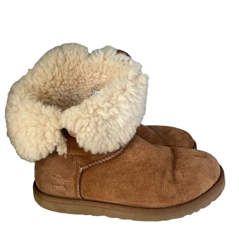 UGG Bailey Button Brown Shearling Winter Boots 5803 Sz 8 - Picture 2 of 6